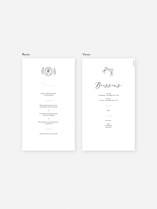 Menu mariage Rendez-vous