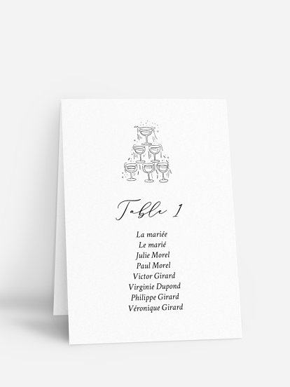 Nom de table mariage Rendez-vous