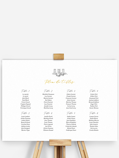 Poster plan de table mariage Rendez-vous
