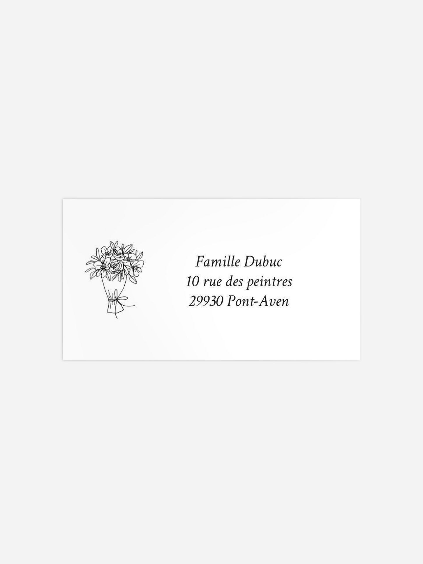 Étiquette destinataire mariage Rendez-vous