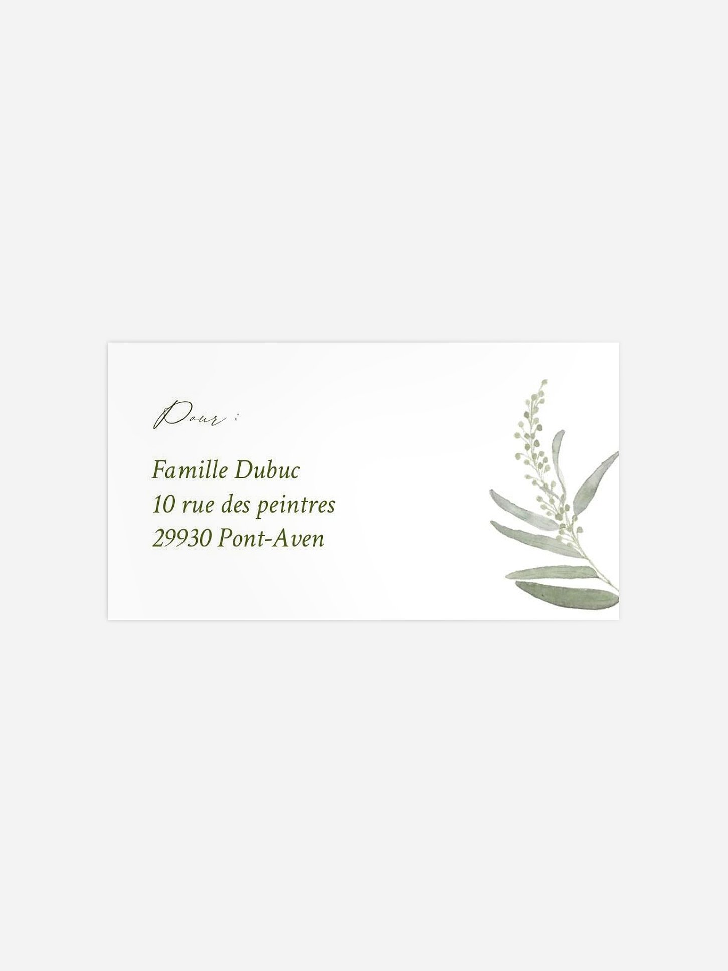 Étiquette destinataire mariage Mariage au jardin