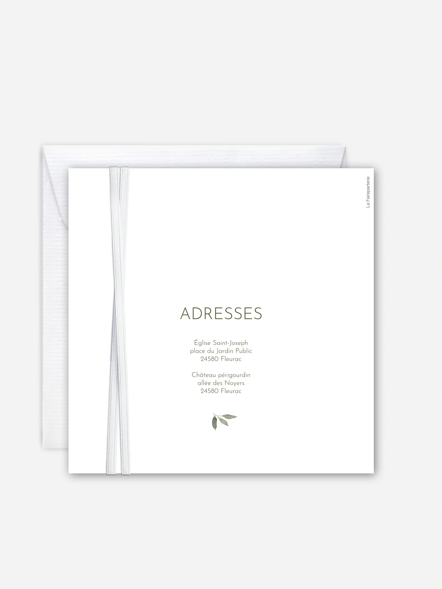 Faire-part de mariage Couronne verte