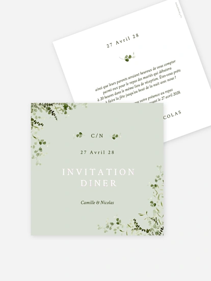 Carton d'invitation Rêverie botanique