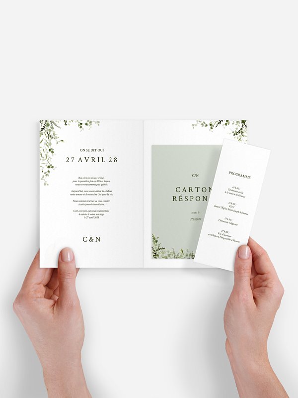 Faire-part de mariage Rêverie botanique