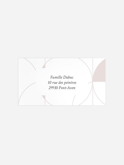 Étiquette destinataire mariage Chrome