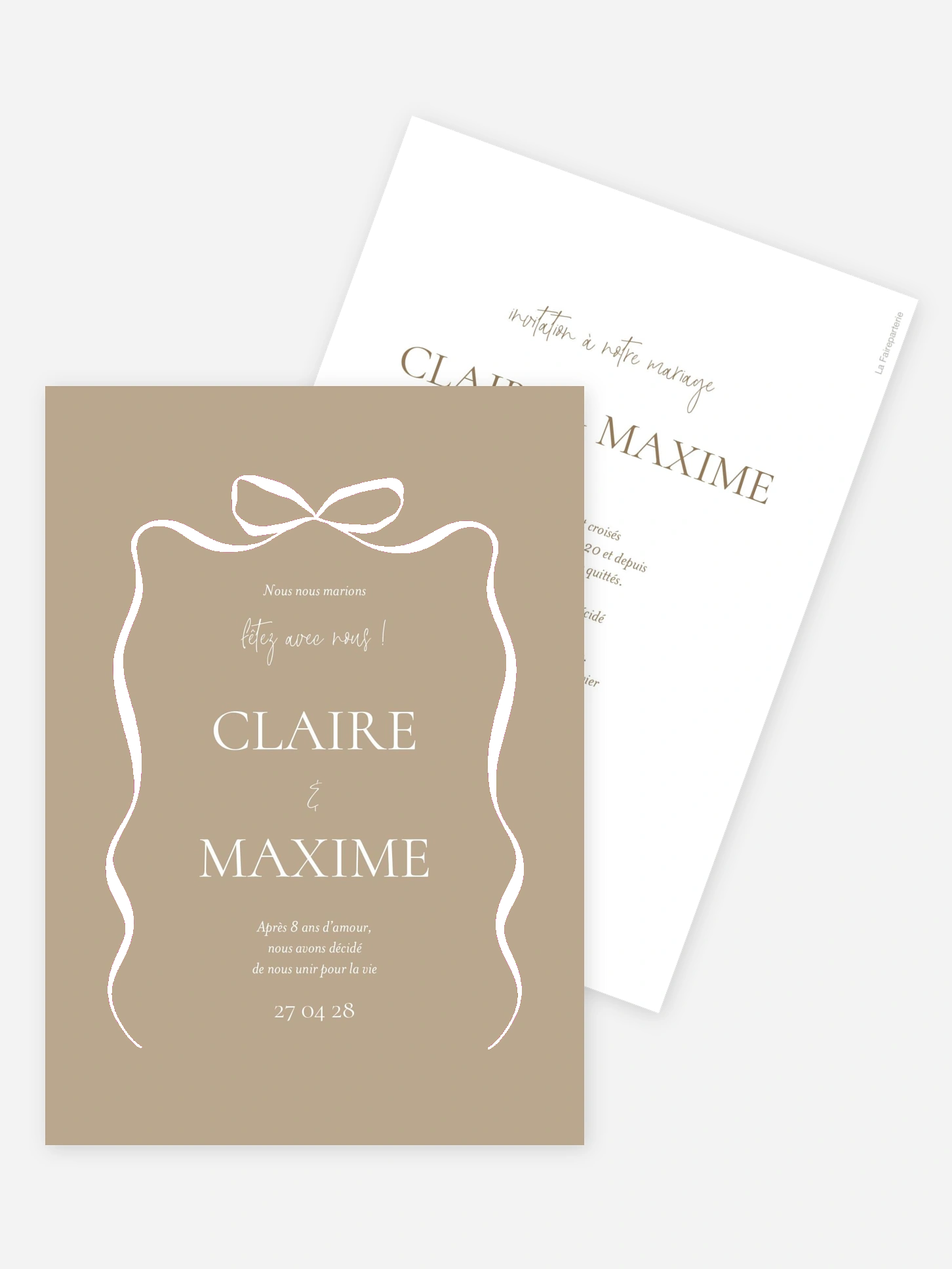 Faire-part de mariage Charming