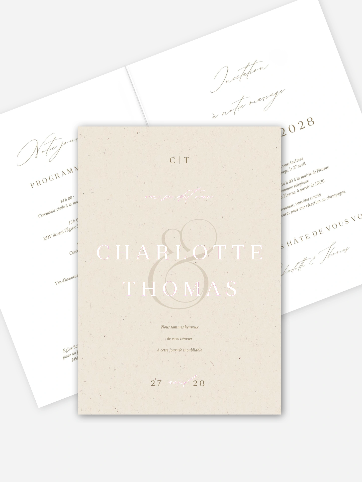 Faire-part de mariage Classy Type