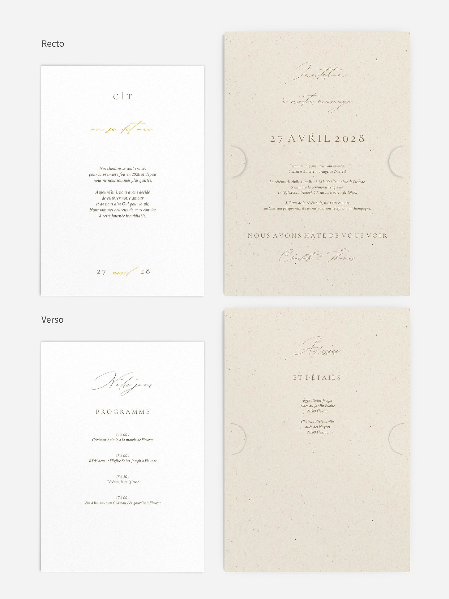 Faire-part de mariage Classy Type