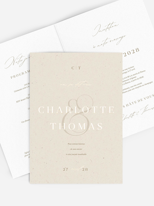 Faire-part de mariage Classy Type