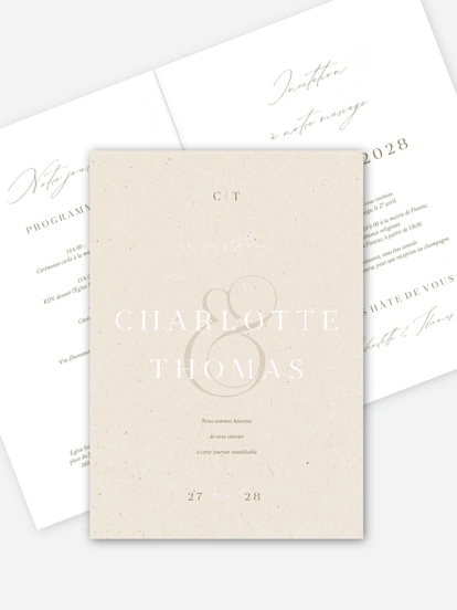Faire-part de mariage Classy Type