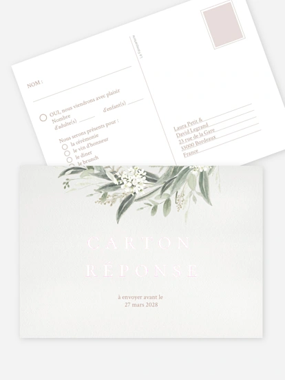 Carton réponse Beauty of Nature