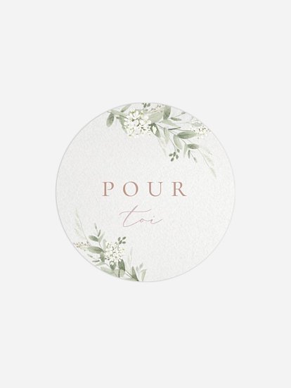 Étiquette cadeau mariage Beauty of Nature