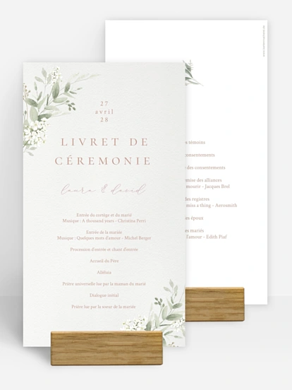 Livret de messe mariage Beauty of Nature