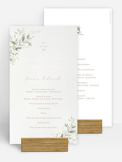 Livret de messe mariage Beauty of Nature