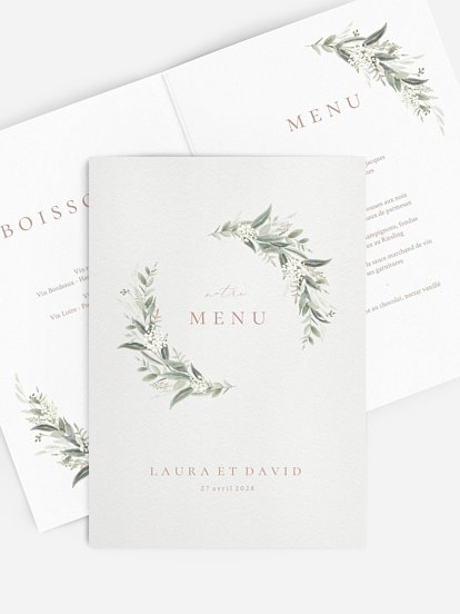 Menu mariage Beauty of Nature