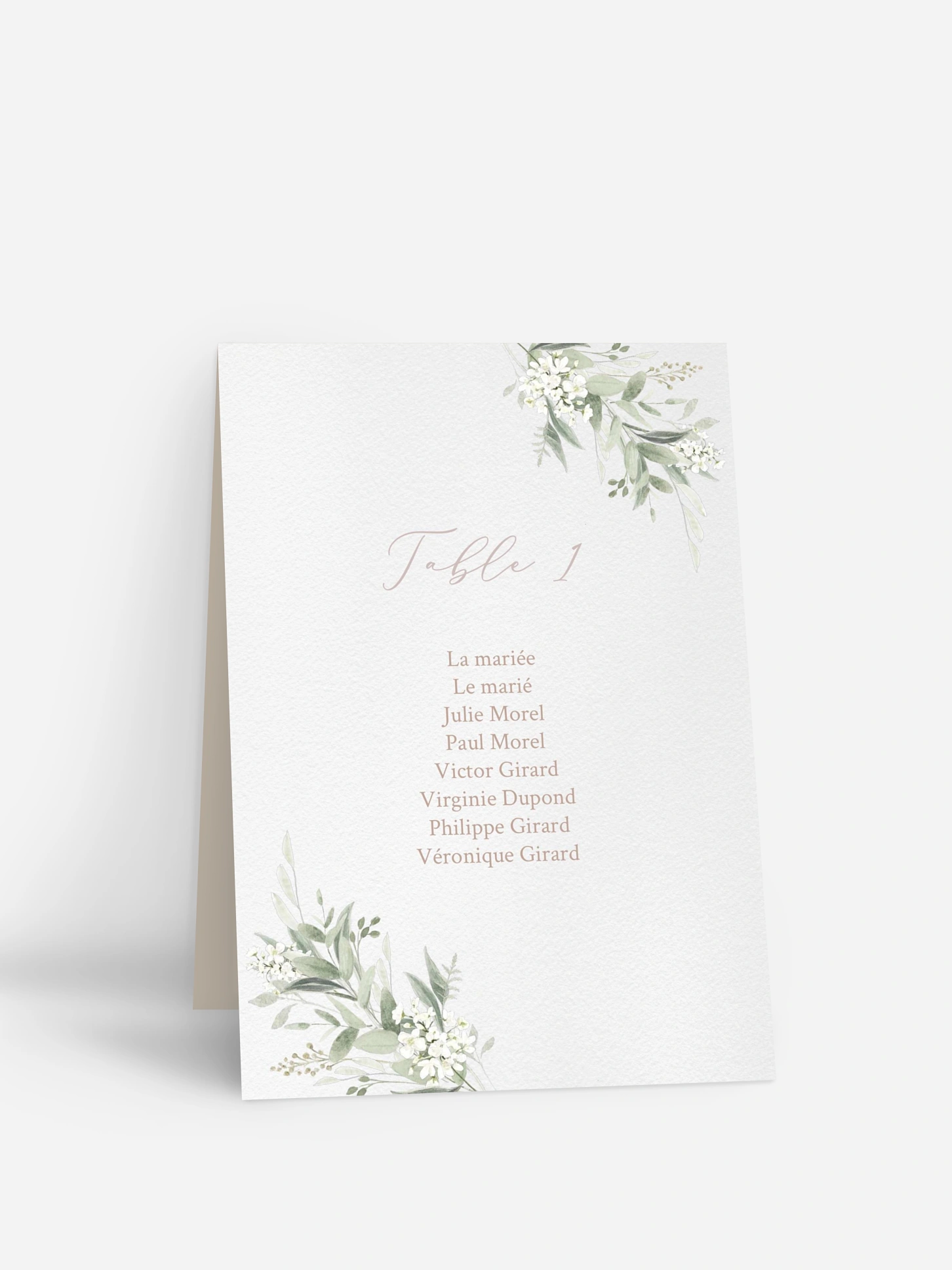 Nom de table mariage Beauty of Nature