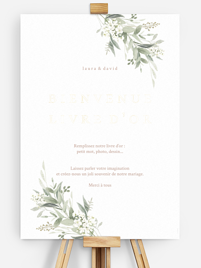 Affiche livre d'or mariage Beauty of Nature