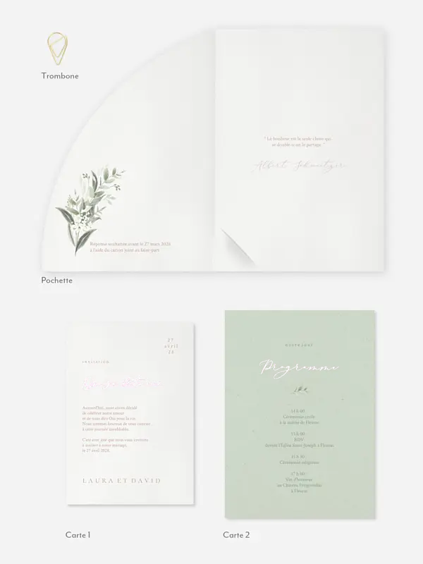 Faire-part de mariage Beauty of Nature