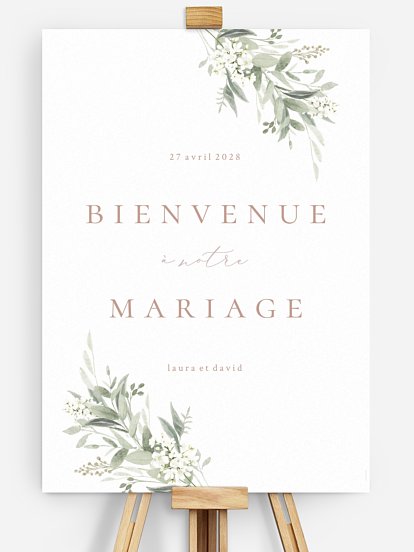 Poster bienvenue mariage Beauty of Nature