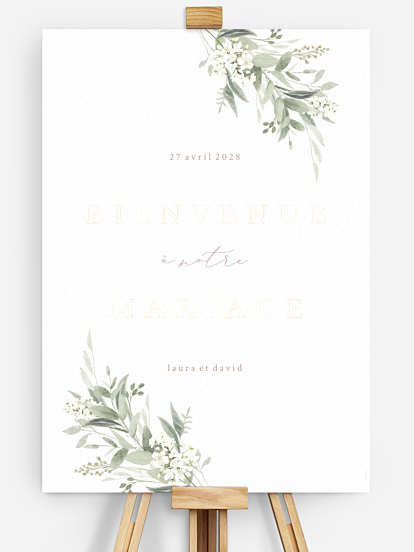 Poster bienvenue mariage Beauty of Nature