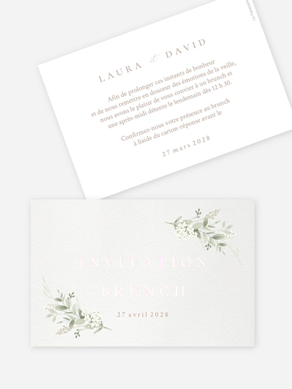 Carte brunch Beauty of Nature