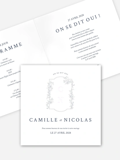 Faire-part de mariage Charme de Jardin