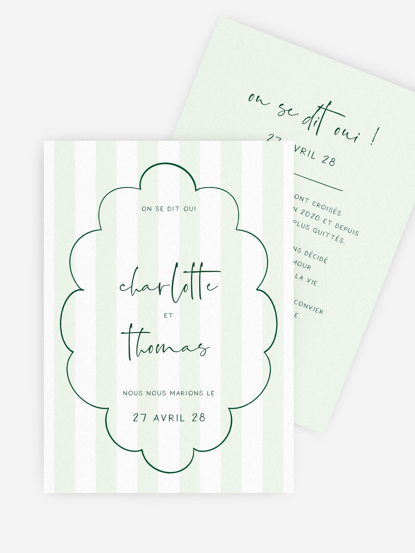 Faire-part de mariage Handdrawn Frame