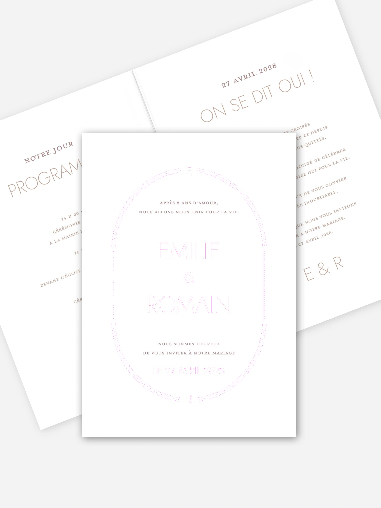 Faire-part de mariage Charme Doré