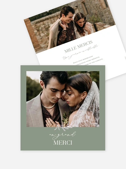 Carte de remerciements Delicate Leaf