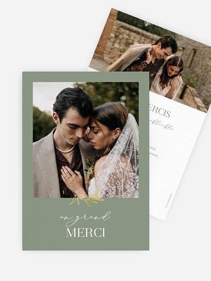 Carte de remerciements Delicate Leaf