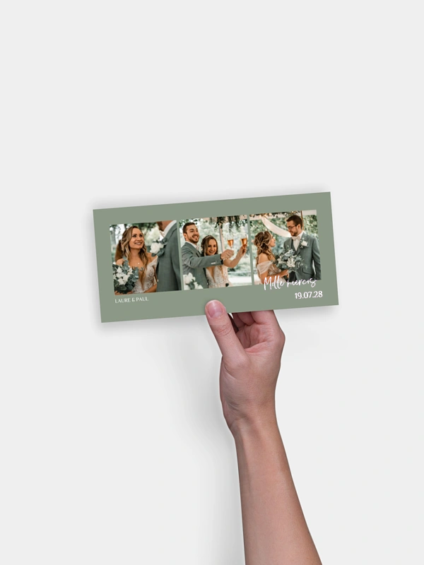 Carte de remerciements Beaucoup d'amour