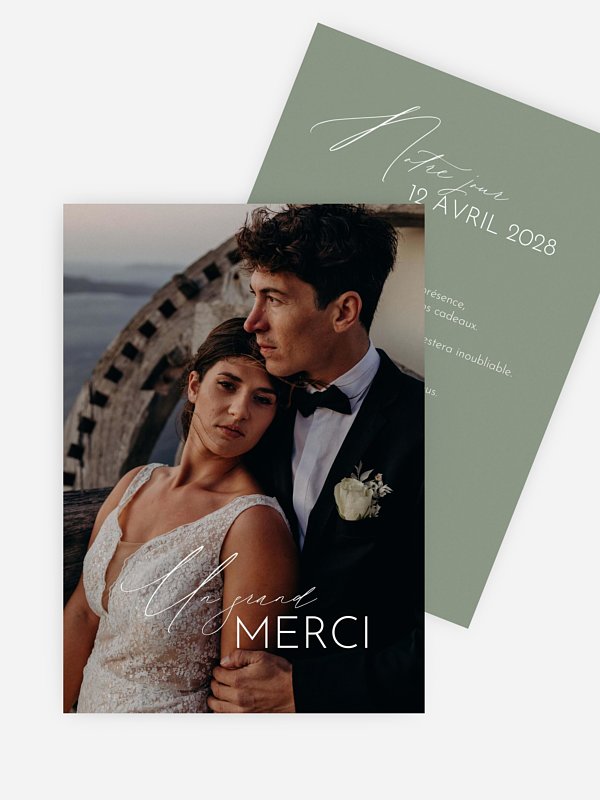 Carte de remerciements Simplement nous