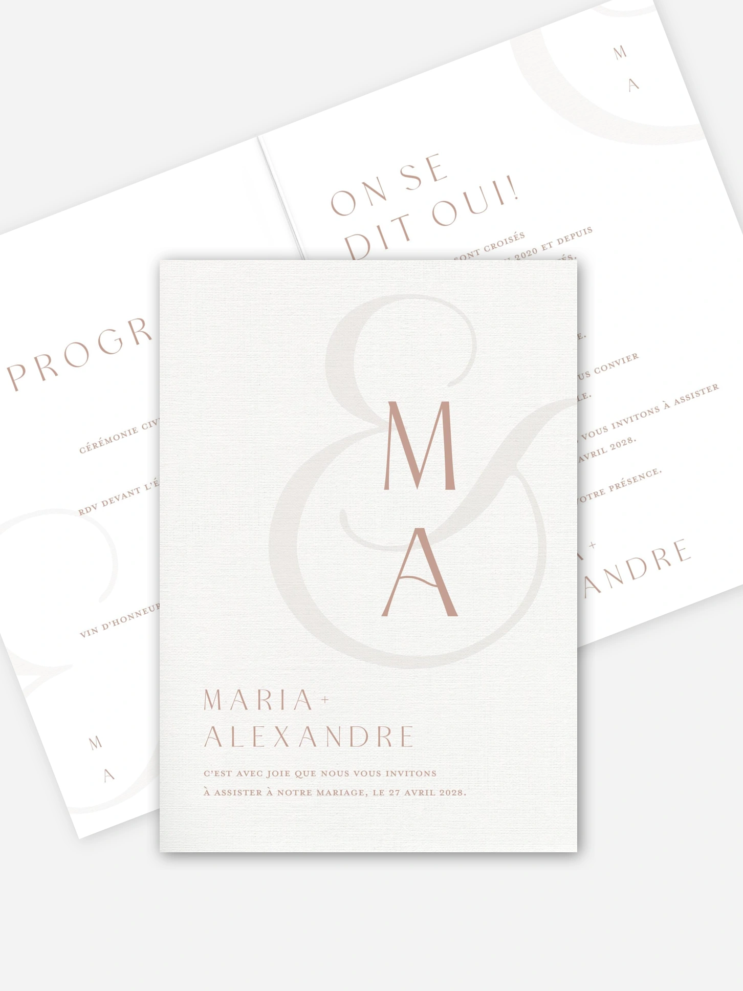 Faire-part de mariage Modern Serif