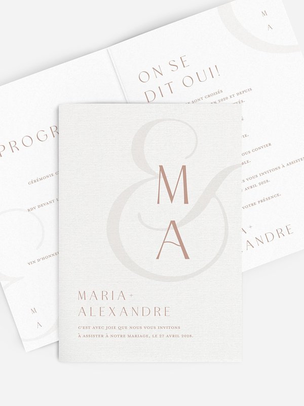 Faire-part de mariage Modern Serif
