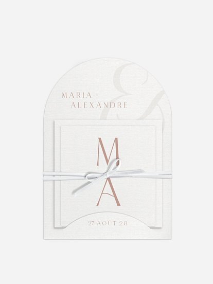 Faire-part de mariage Modern Serif