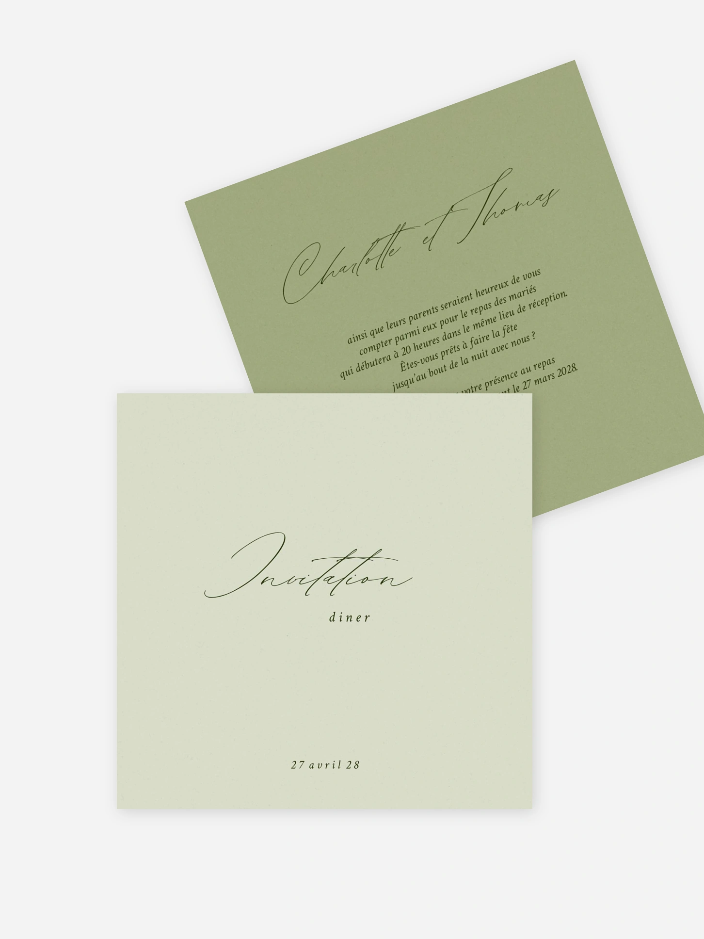 Carton d'invitation Pure Lines