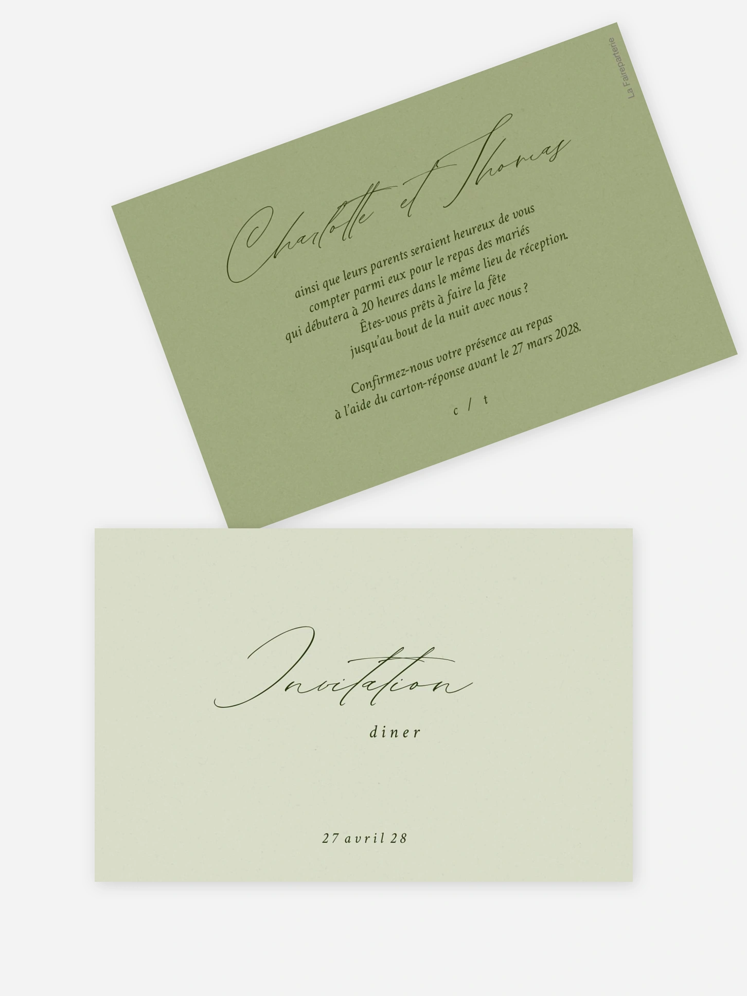 Carton d'invitation Pure Lines