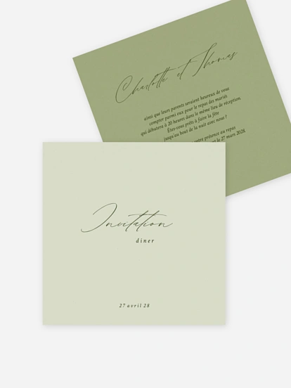 Carton d'invitation Pure Lines