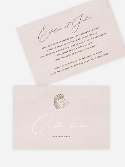 Carton d'invitation Élégance claire