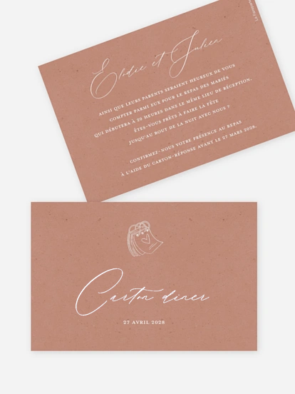 Carton d'invitation Élégance claire