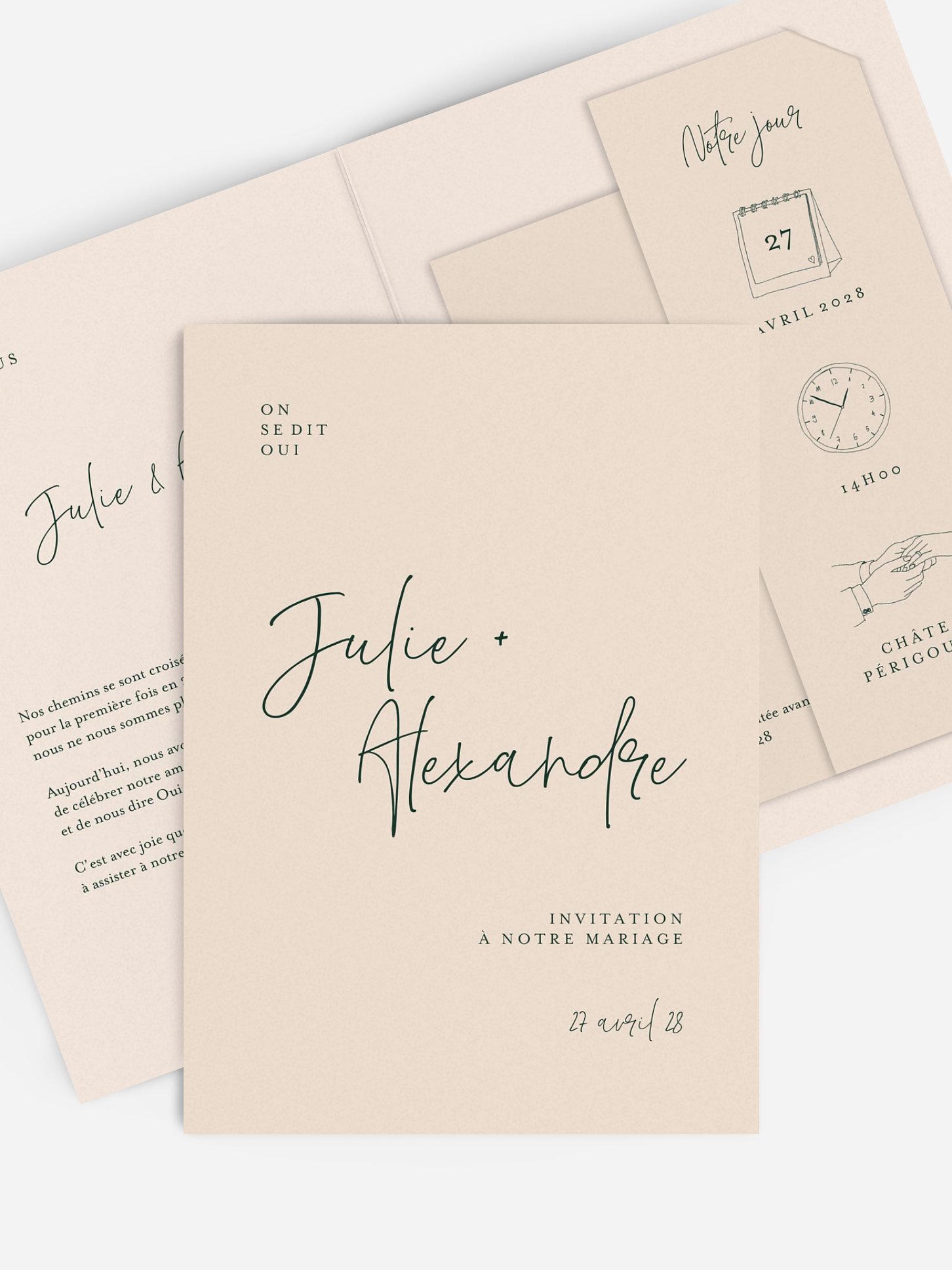 Faire-part de mariage Amour intemporel