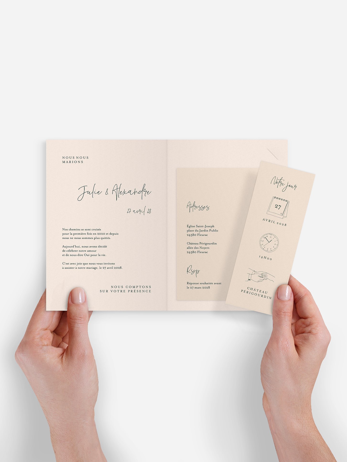 Faire-part de mariage Amour intemporel