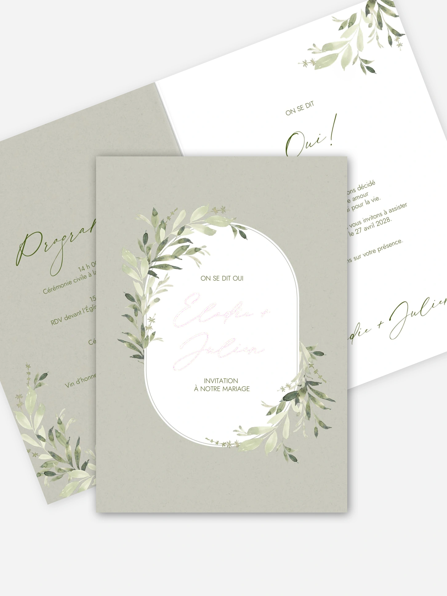 Faire-part de mariage Poésie végétale