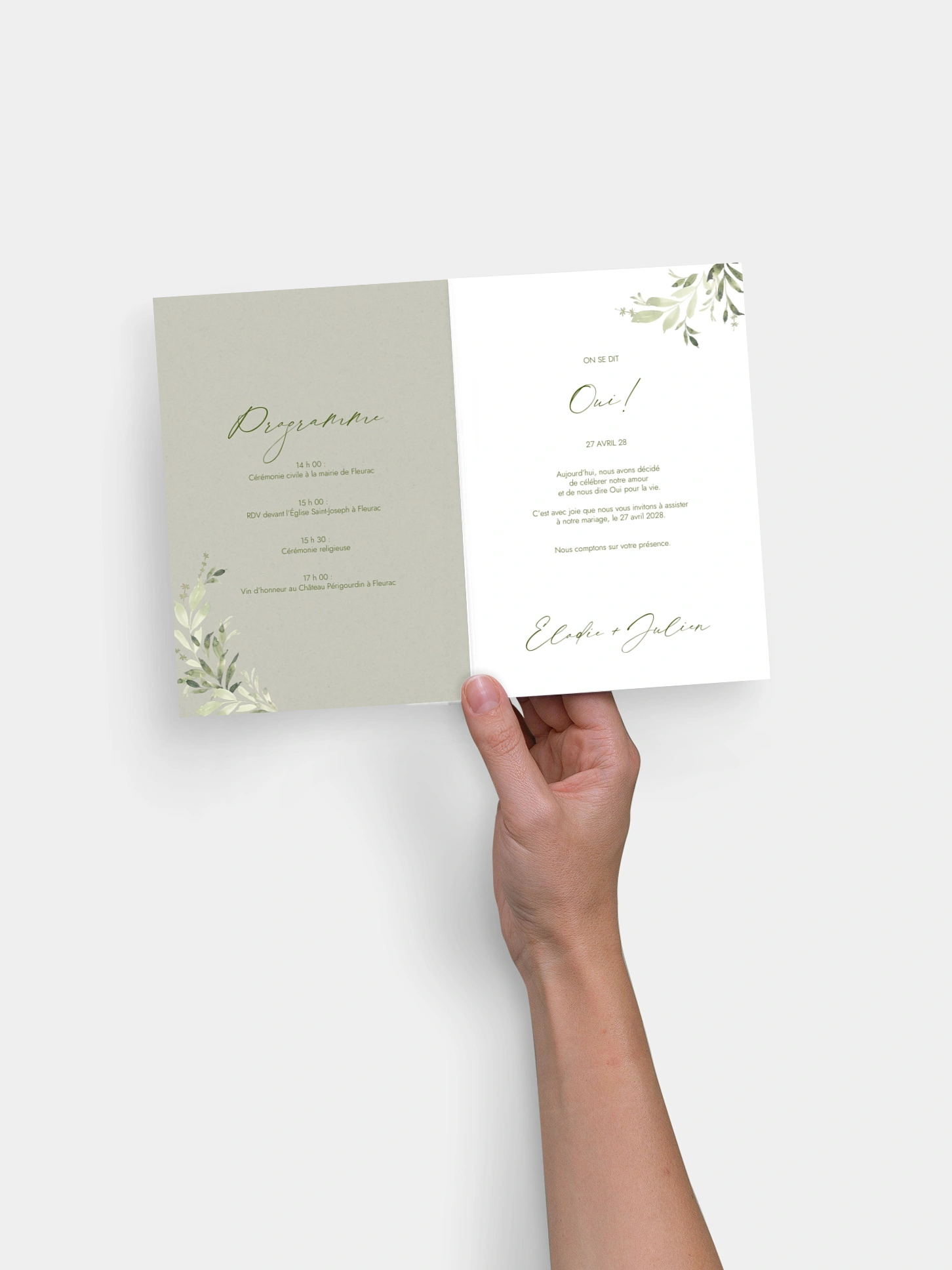 Faire-part de mariage Poésie végétale