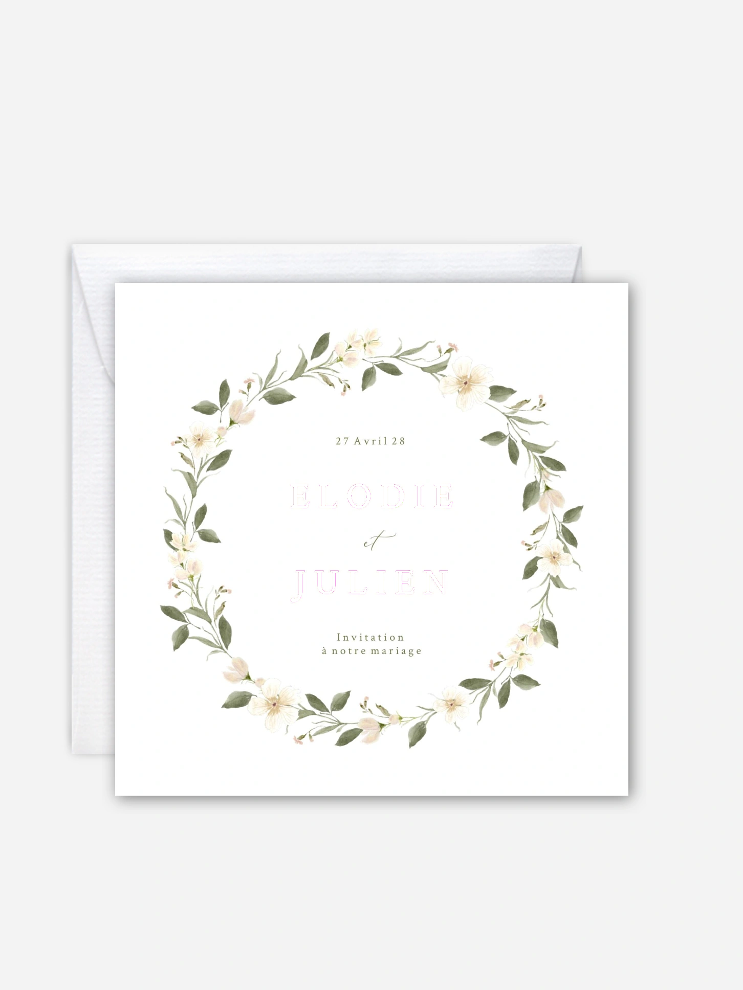 Faire-part de mariage Charme floral