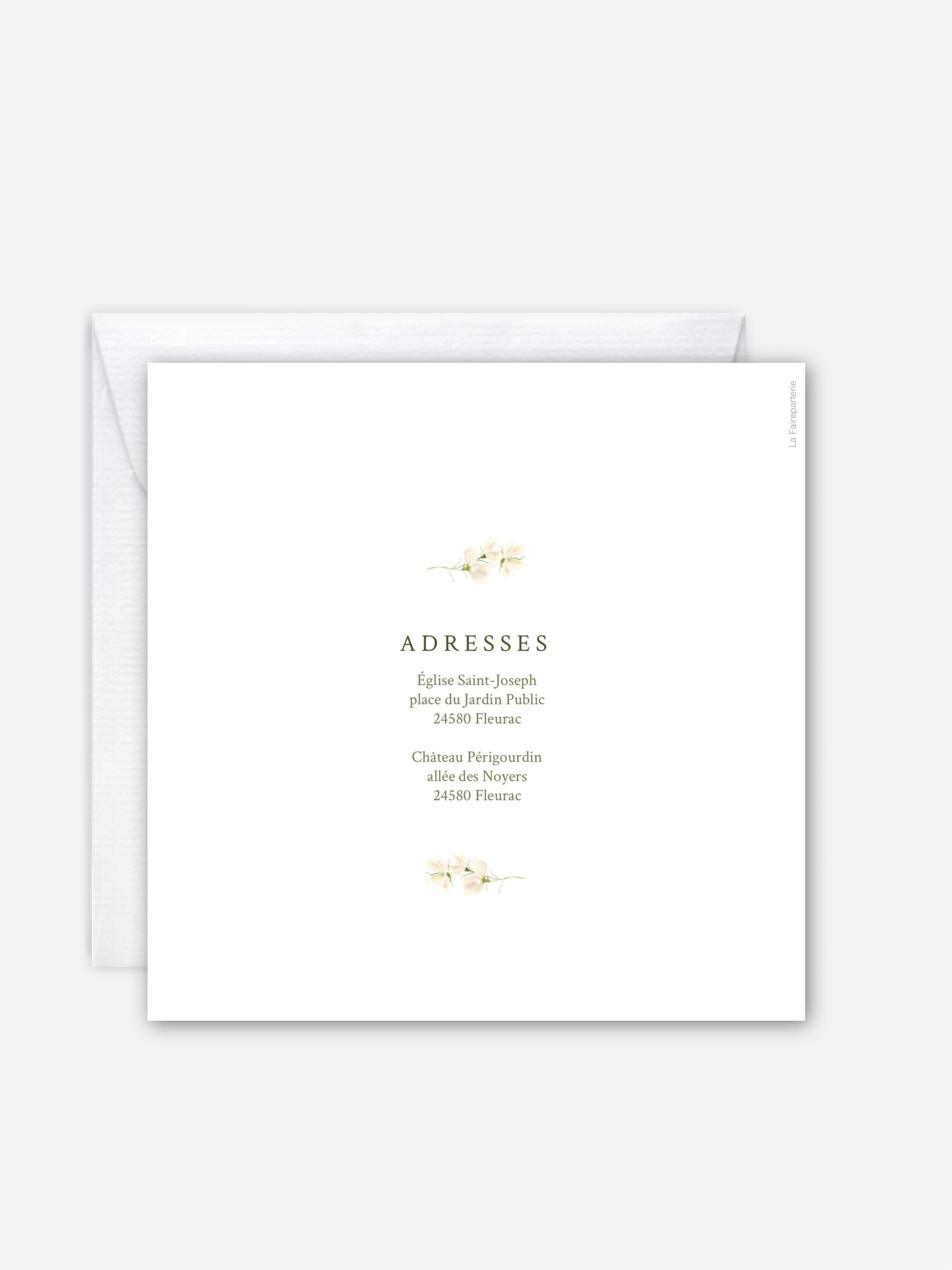 Faire-part de mariage Charme floral