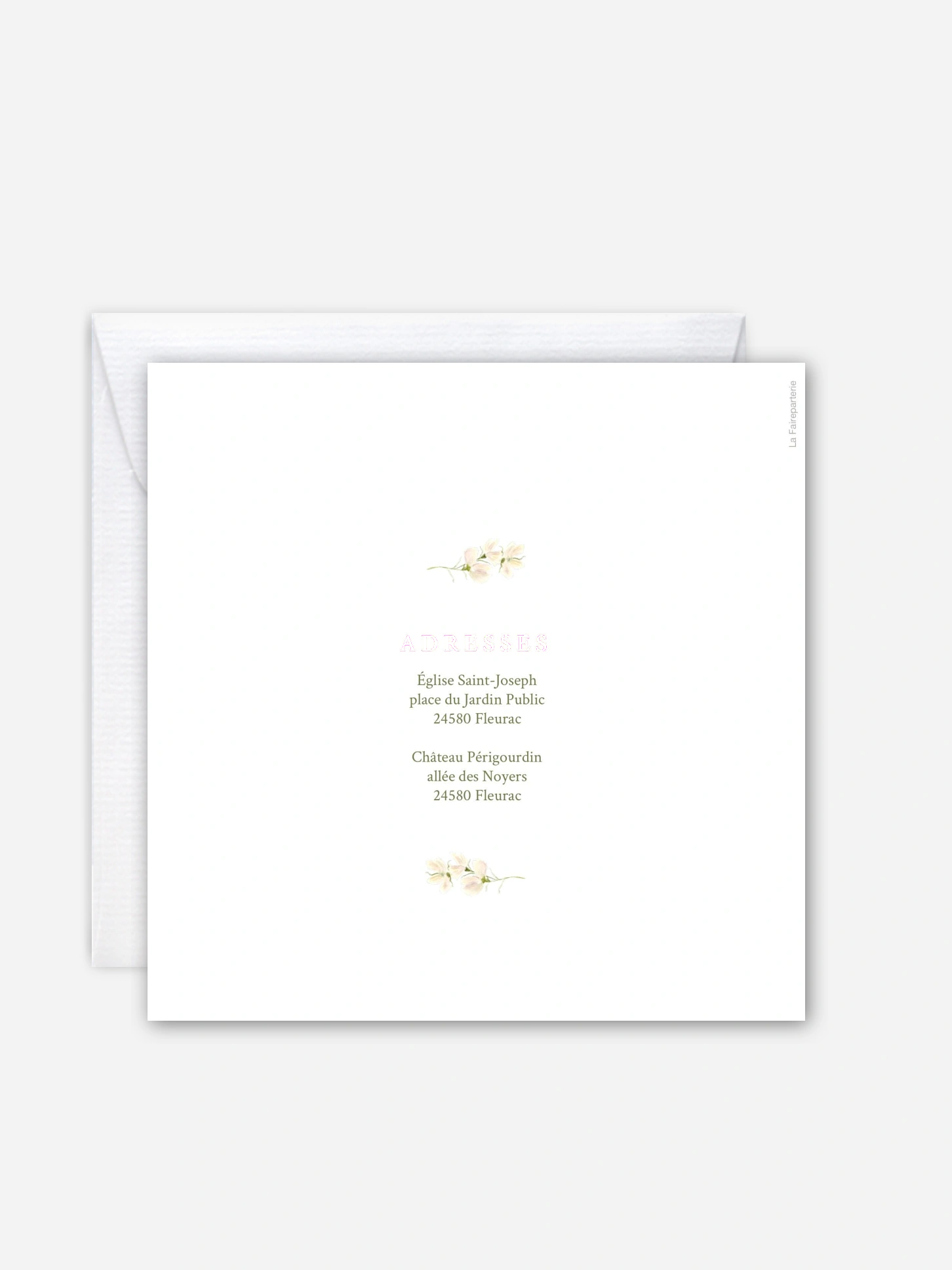 Faire-part de mariage Charme floral