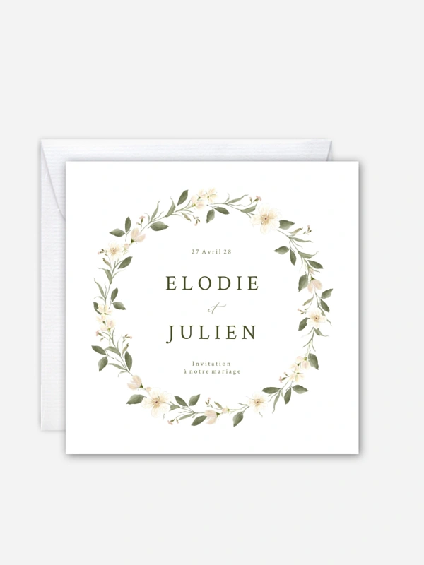 Faire-part de mariage Charme floral