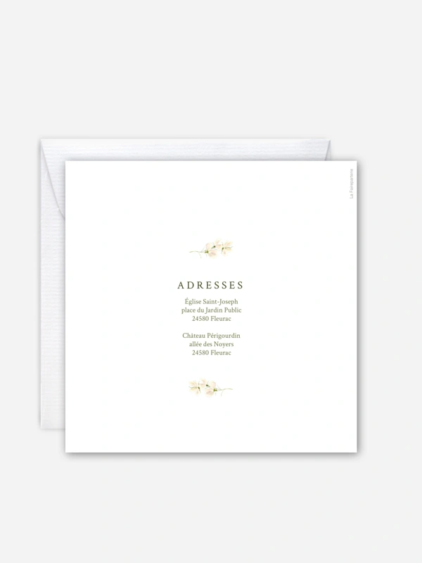 Faire-part de mariage Charme floral