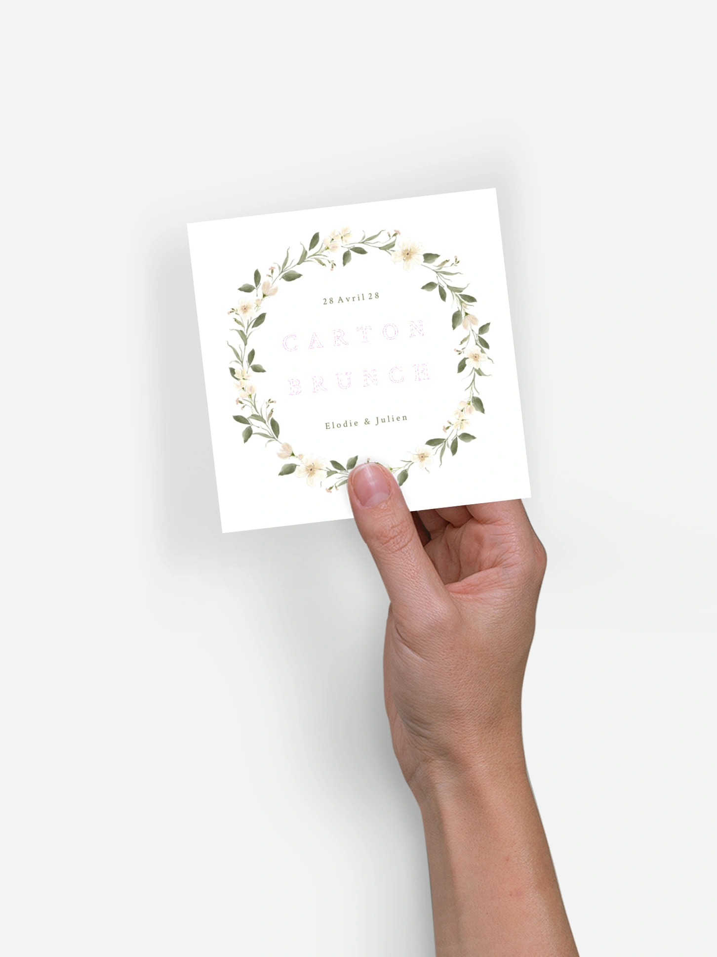 Carte brunch Charme floral